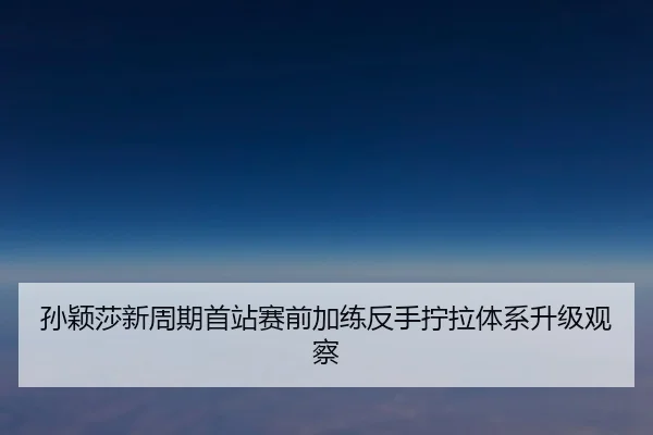 孙颖莎新周期首站赛前加练反手拧拉体系升级观察